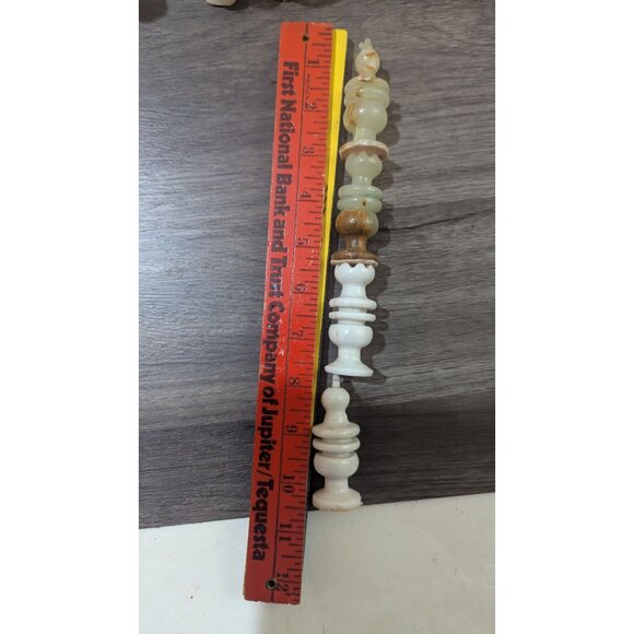 Handcrafted Marble Chess Set 32 Pieces Ornate Design Board Game Decor no board - Picture 9 of 16